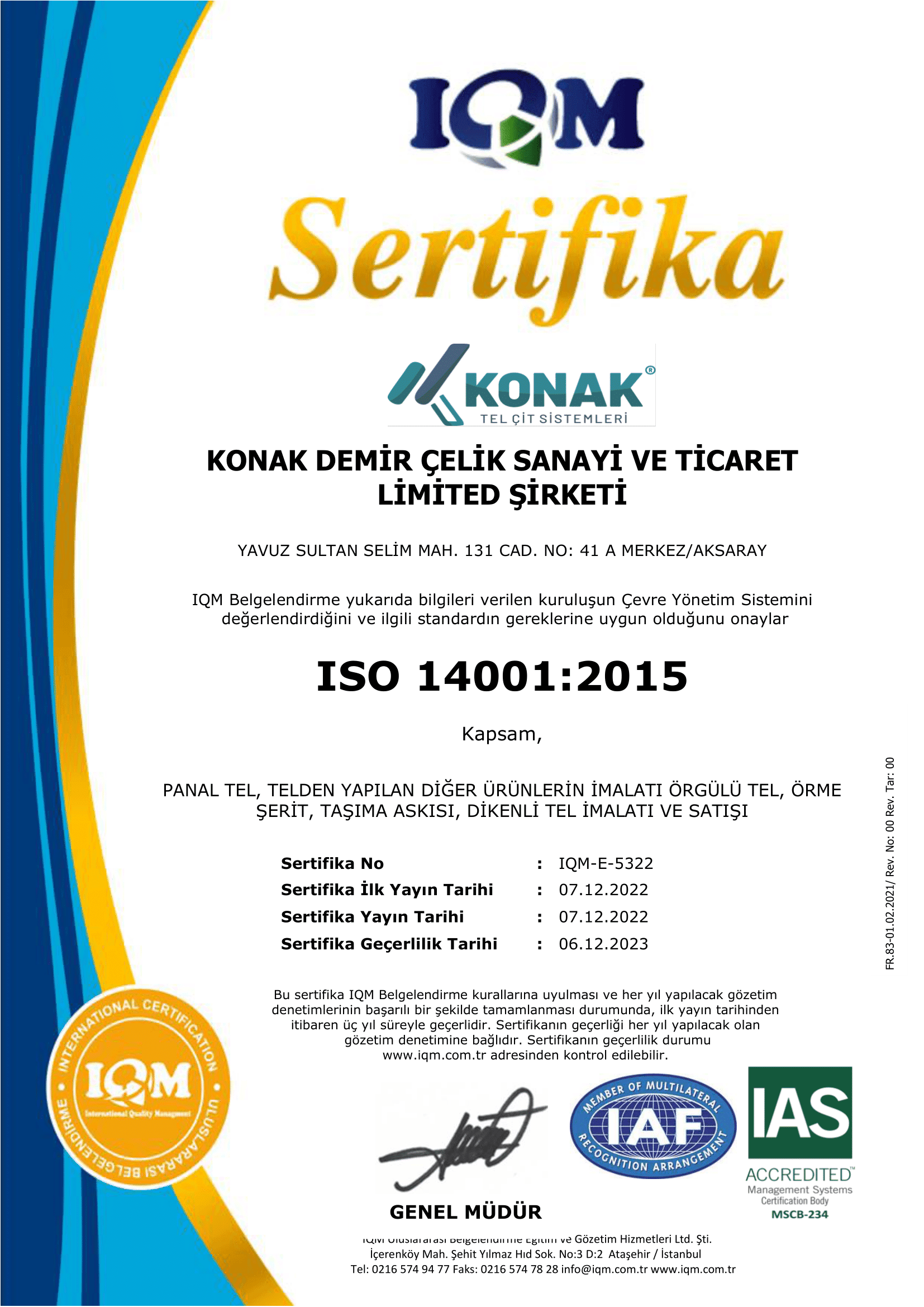 ISO 14001:2015 — Sistema de Gestión Ambiental