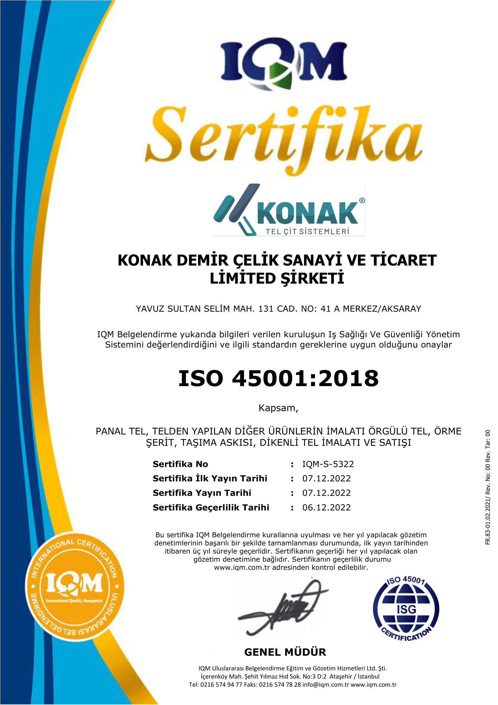 ISO 45001:2018 — Sistema de Gestión de SST