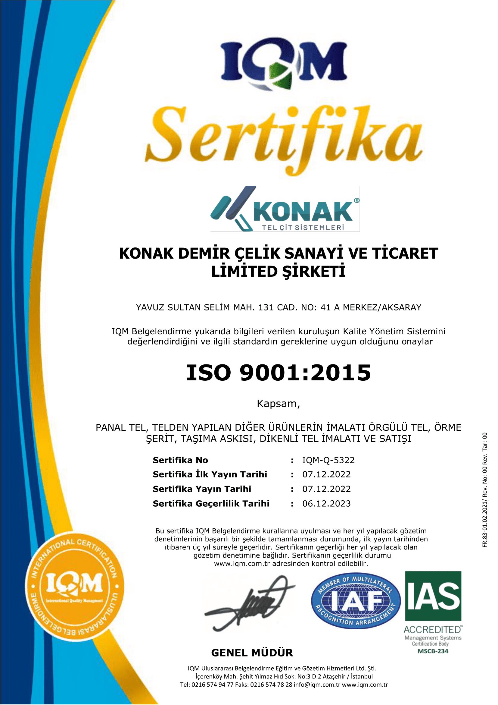 ISO 9001:2015 — Sistema de Gestión de Calidad
